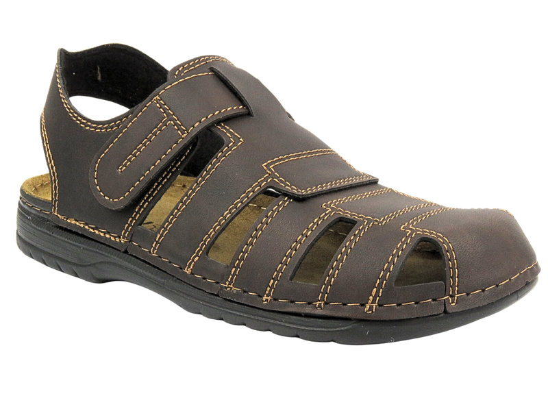 Sandały męskie Inblu 35-22, ciemny brąz