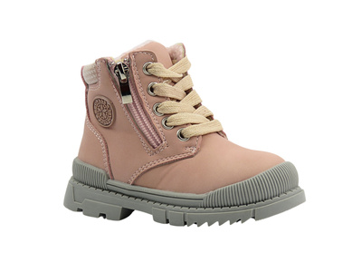 Ocieplane trzewiki dziecięce różowe News 22DZ23-5255