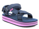 Sportowe sandały damskie na platformie - Lee Cooper LCW-24-05-2754L, granatowo-fioletowe