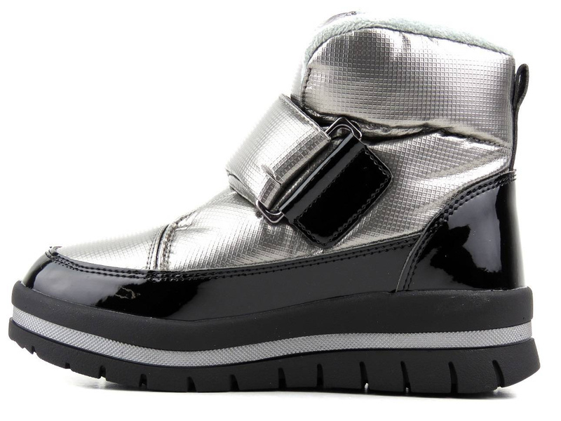 Ciepłe śniegowce dziecięce na rzep - WEESTEP R531858811TH, srebrne