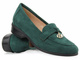 Półbuty, loafersy damskie Potocki 23-12097, zielone