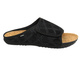 Kapcie męskie z korkową wkładką - INBLU FM-1F, czarne na rzep