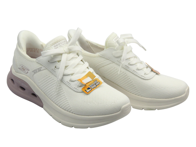 Buty sportowe damskie, adidasy - Skechers 117638, białe