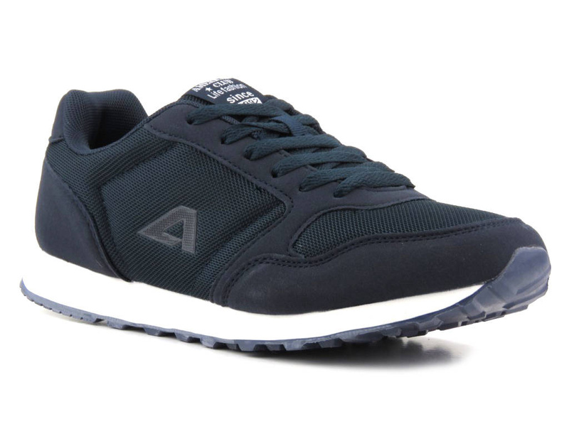 Sneakersy męskie sznurowane - AMERICAN CLUB WT135/23, granatowe