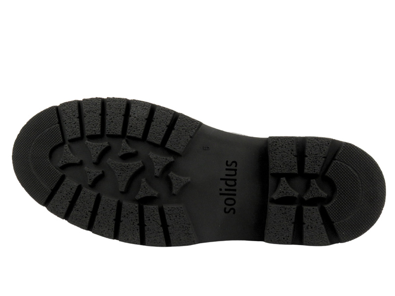 Wygodne, skórzane póbuty damskie - SOLIDUS 63113-00691-KELLY, czarne