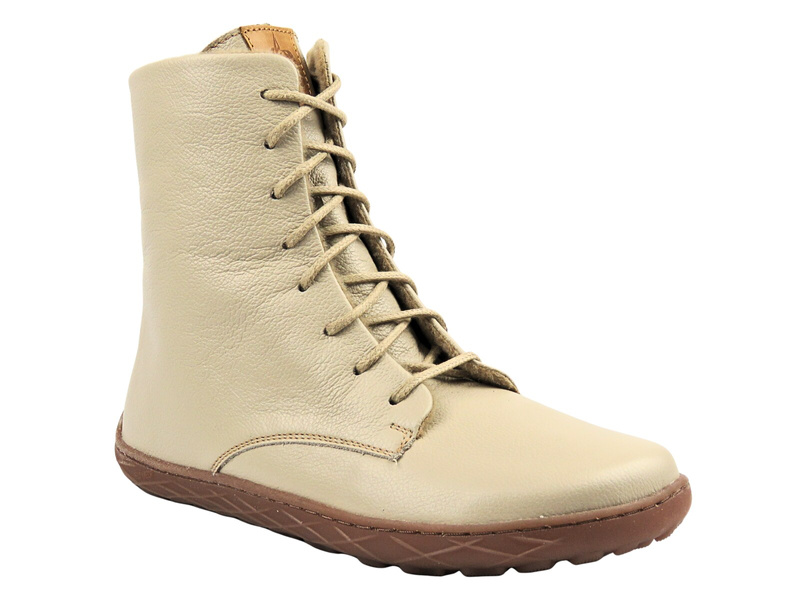 Skórzane botki damskie Nika Komfort 1442, waniliowe