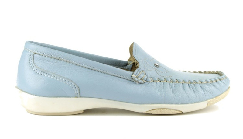 Skórzane półbuty dla dziewczynki - Helios 419, niebieskie