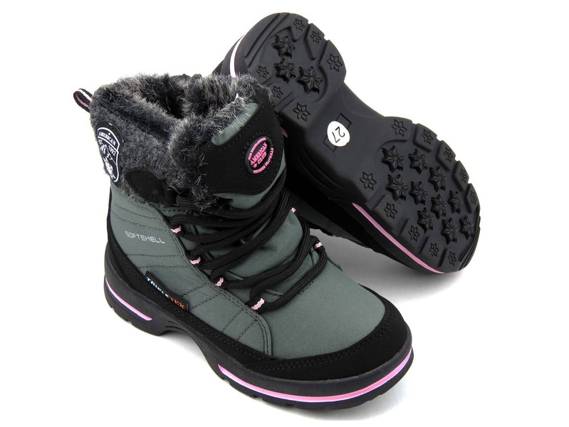 Śniegowce dziecięce ciepłe i odporne - AMERICAN CLUB SN17, Softshell i Tripletex