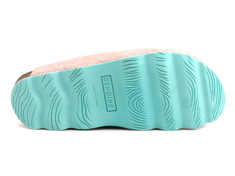 Ciepłe kapcie damskie z futerkiem w środku - GENUINS G105492, różowe