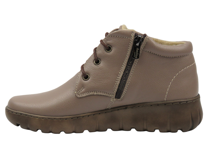 Botki damskie polskiej marki HELIOS Komfort 793 khaki