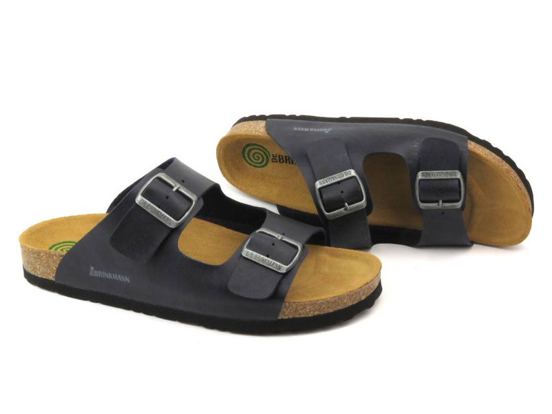 Wygodne klapki męskie klasyczne - Brinkmann 600275-5, ciemnogranatowe