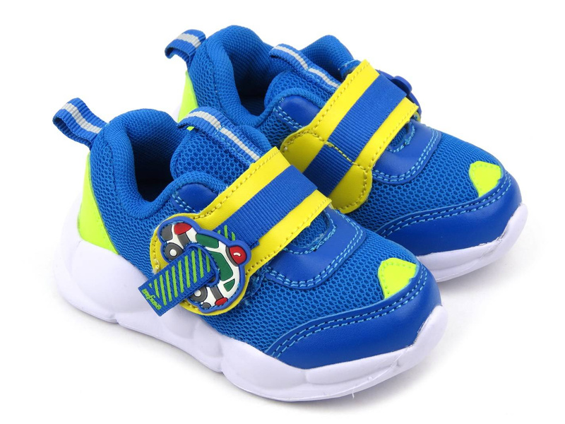 Buty sportowe dziecięce z samochodzikiem - BEFADO 516P093, niebieskie