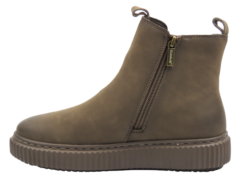 Skórzane botki damskie brąz Cambell 25-19340