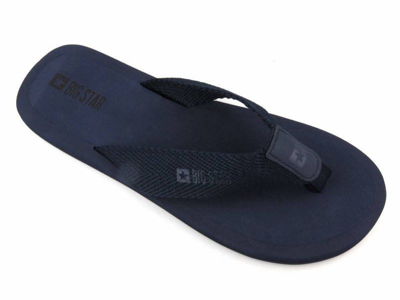 Japonki męskie na miękkiej piance - BIG STAR LL174617, granatowe