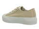 Trampki damskie na platformie - Lee Cooper 25-02-3326L, beżowe