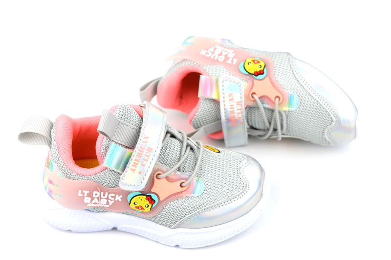 Sportowe buty dziewczęce - AMERICAN CLUB BD 22/22. szare