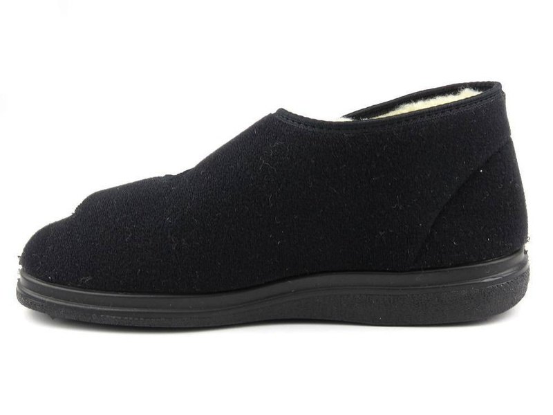 Zimowe kapcie damskie z wełną - Befado dr Orto 986D011, czarne