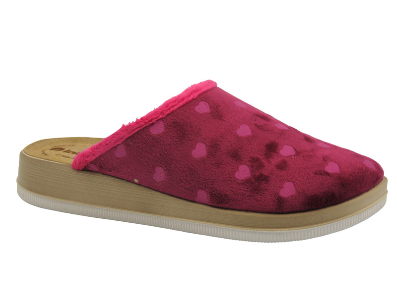 Wygodne kapcie damskie INBLU CT-40, bordowy