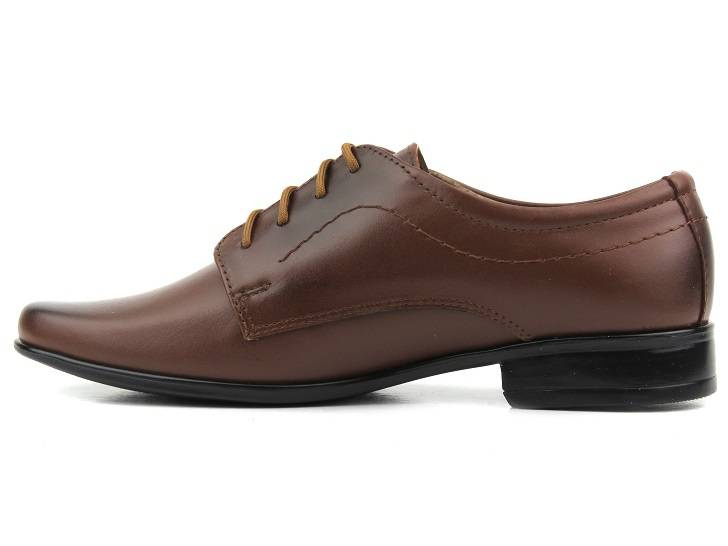 Eleganckie półbuty dziecięce, buty komunijne - Lukas J1, brązowe