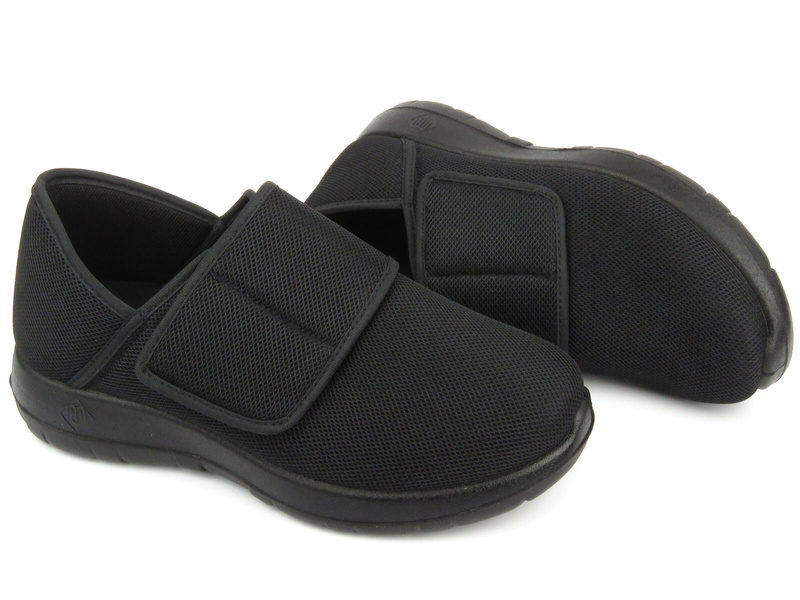 Kapcie, buty damskie profilaktyczno-zdrowotne News 23SP02-5799, czarne