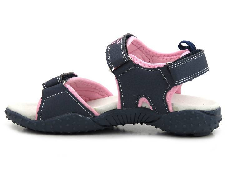 Sandały dziecięce ze skórzaną wkładką - AMERICAN CLUB RL 35/22, granatowe