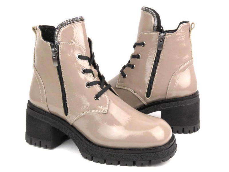 Botki, trapery damskie - VENEZIA 0032329T3696 C-3, beżowe