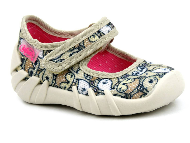 Kapcie dziecięce z linii Mummy & Me - BEFADO 109P240, beżowe z sarenkami