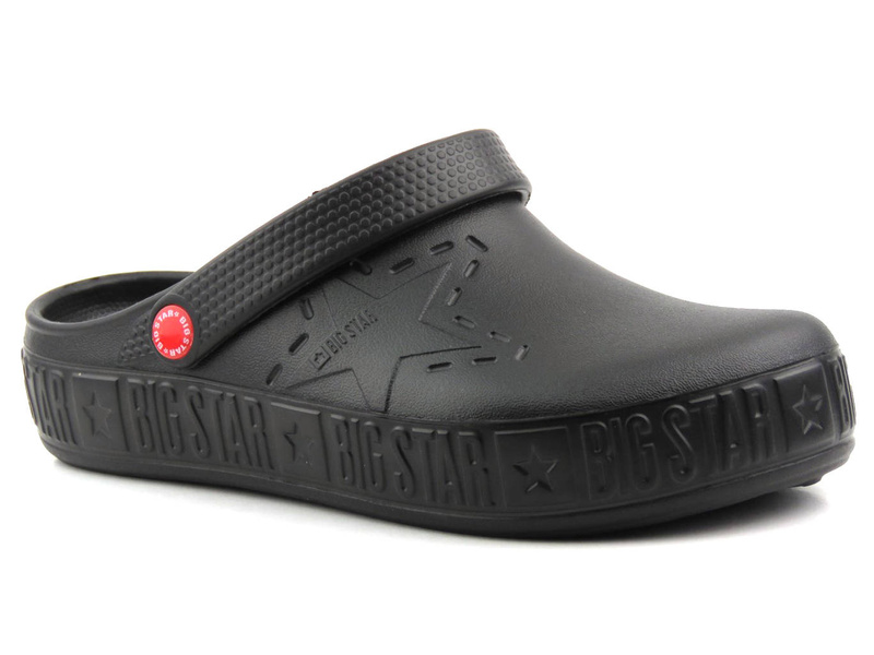 Piankowe klapki damskie, clogsy- BIG STAR II275001, czarne