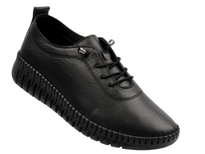 Wygodne półbuty damskie czarne Sokolski 4000