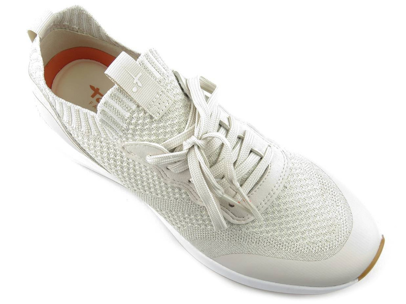 Sneakersy damskie z bardzo miękką wkładką - TAMARIS 1-23758-26, beżowe