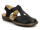 Skórzane sandały damskie czarne Helios Komfort 128