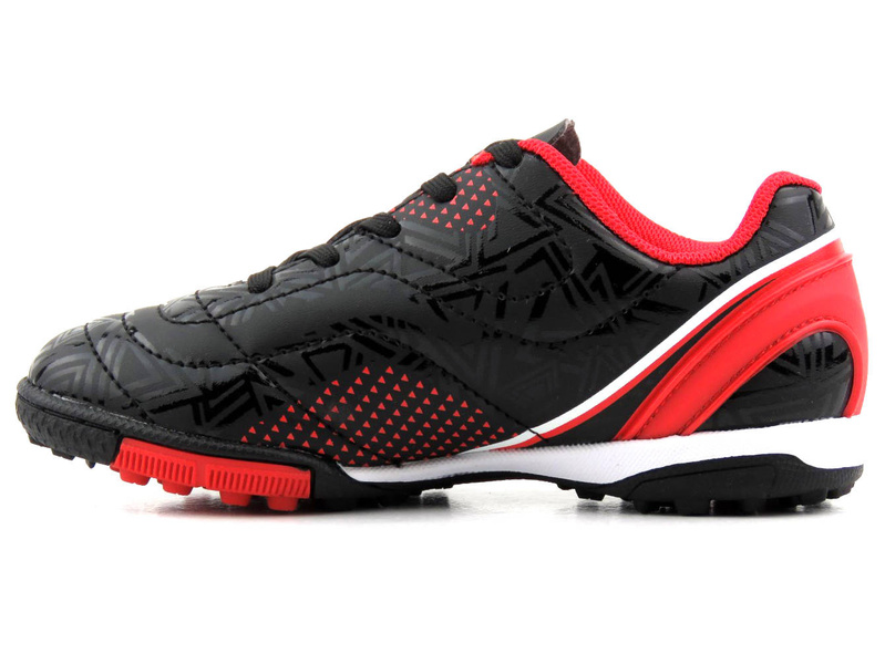 Buty sportowe dziecięce typu turfy - American Club OG 09/20, czarno-czerwone