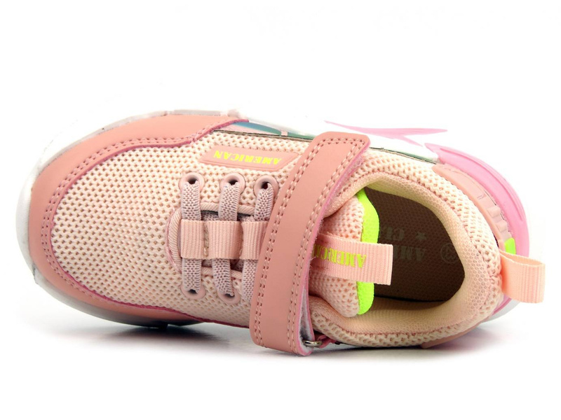 Sneakersy, buty sportowe dla dziewczynki - AMERICAN CLUB AA 27/22, różowe