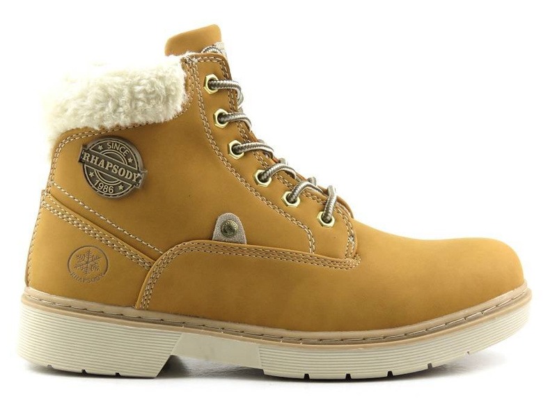 Trapery damskie zimowe AMERICAN CLUB 708145-W, miodowe