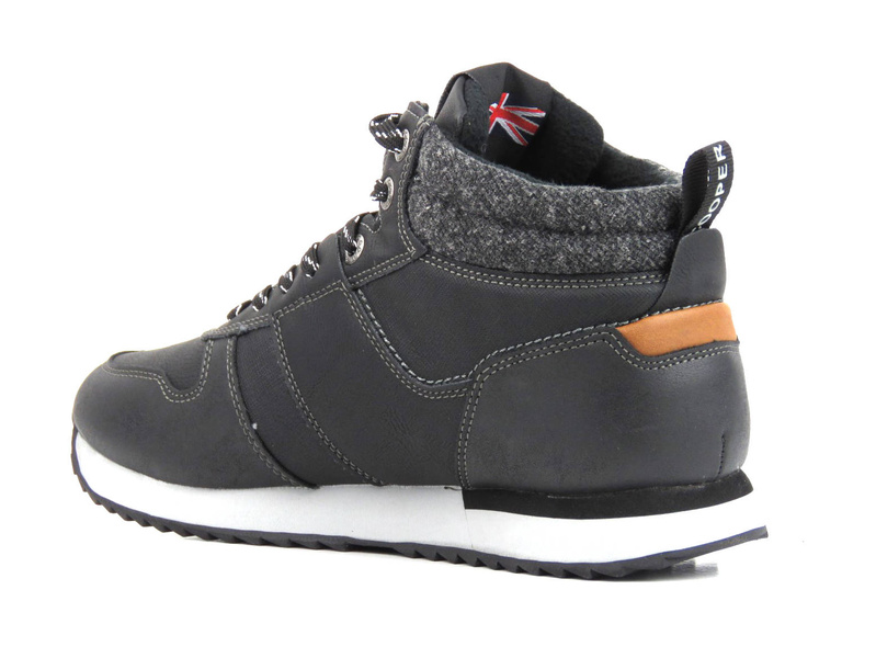 Sneakersy męskie zimowe, ocieplane - LEE COOPER 22-31-1460M, czarne