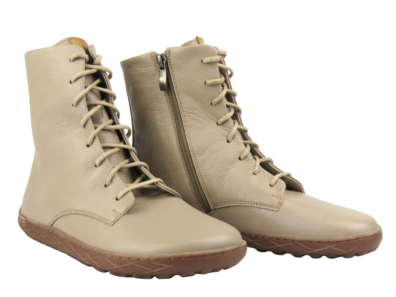 Barefoot minimalistyczne botki damskie Nika Komfort 1442, cappuccino