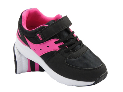 Buty sportowe młodzieżowe czarno-różowe Befado 516Y154