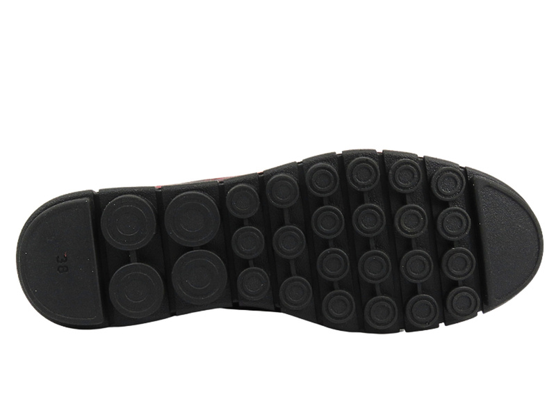 Botki, trzewiki damskie z miękkiej skóry - MANITU 990532-04, czerwone