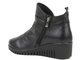 Botki damskie na dwa suwaki - COMFORTABEL 960232-01, czarne