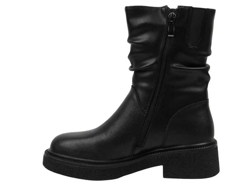 Stylowe, ocieplane trzewiki damskie Cambell 25-60316, czarne