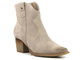 Wiosenne botki, kowbojki damskie zamszowe - MACIEJKA 05776-04, beżowe