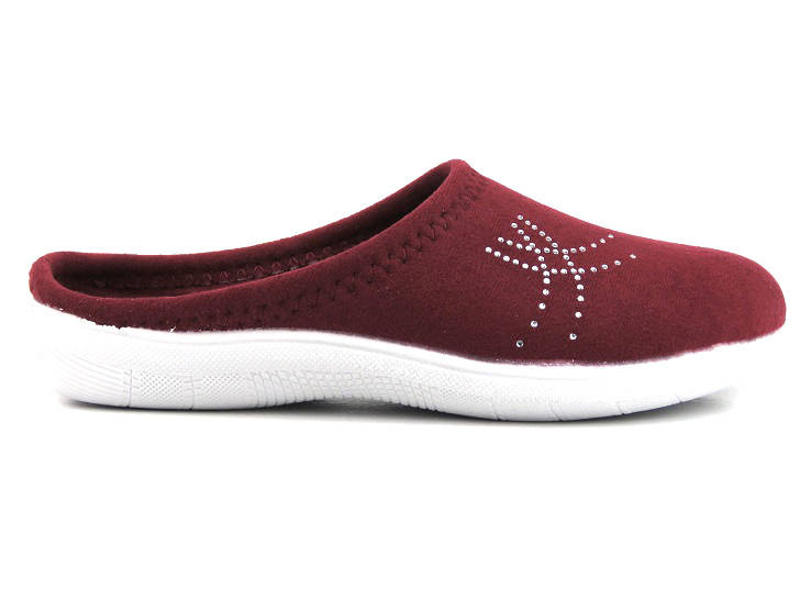 Kapcie damskie z ozdobnymi kryształkami - INBLU BS-46, śliwkowe