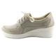Sneakersy damskie na koturnie - HELIOS 373, szare