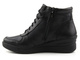 Czarne botki, sneakersy damskie na koturnie - HELIOS Komfort 597
