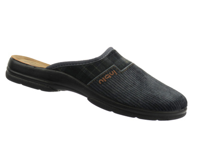 Komfortowe kapcie męskie szare Inblu John