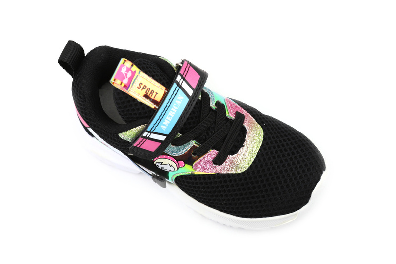 Buty dziecięce sportowe, sneakersy - American Club BS 20/22, czarne