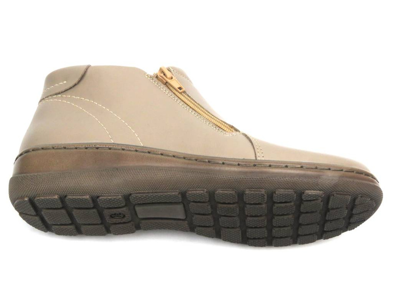 Wygodne botki damskie na dwa zamki - HELIOS Komfort 642, cappuccino