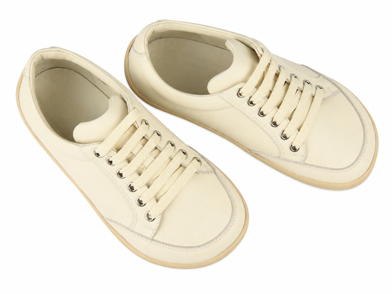 Barefoot skórzane minimalistyczne półbuty damskie Nika Komfort 26014, beżowe