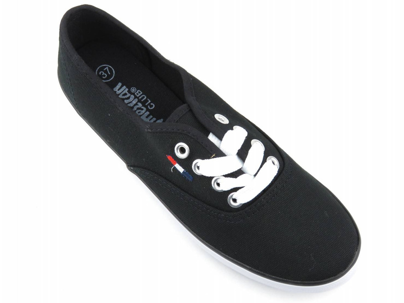 Trampki damskie AMERICAN CLUB LM-15-07, czarne