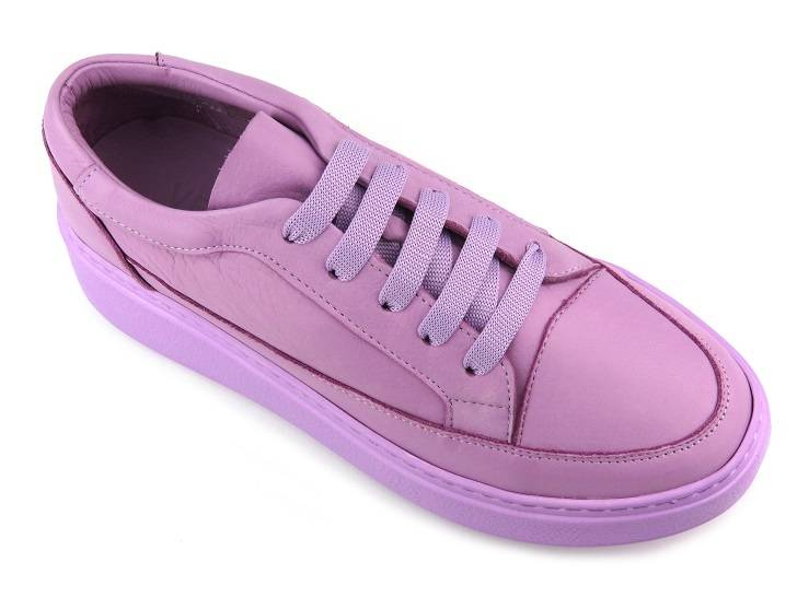 Fioletowe sneakersy damskie na platformie - VENEZIA 01801-71